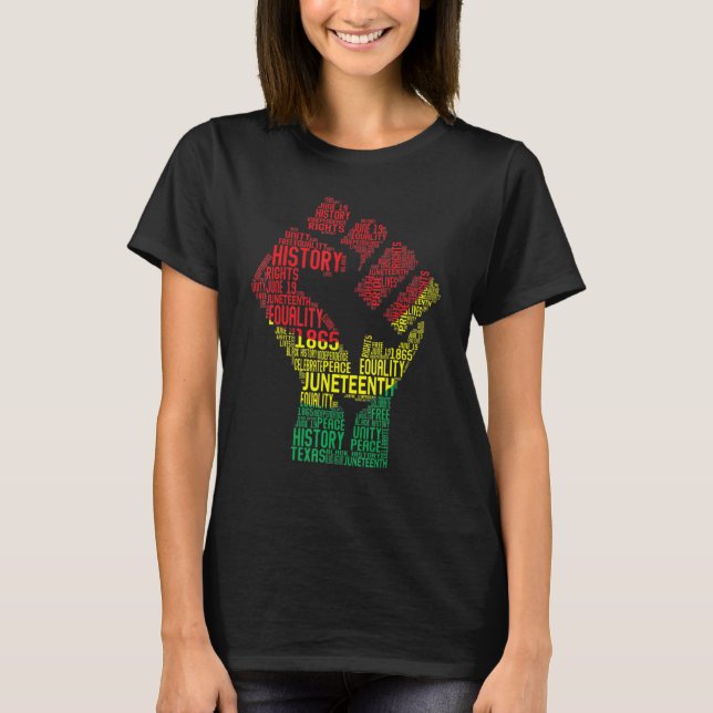 Camiseta Black Fist Shirt African American Pride Black Hist (Anverso)