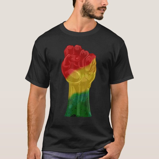 Camiseta Black Fist Shirt African American Pride Black Hist (Anverso)