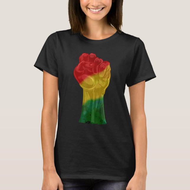 Camiseta Black Fist Shirt African American Pride Black Hist (Anverso)