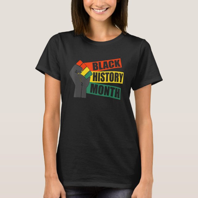 Camiseta Black Fist Shirt African American Pride Black Hist (Anverso)