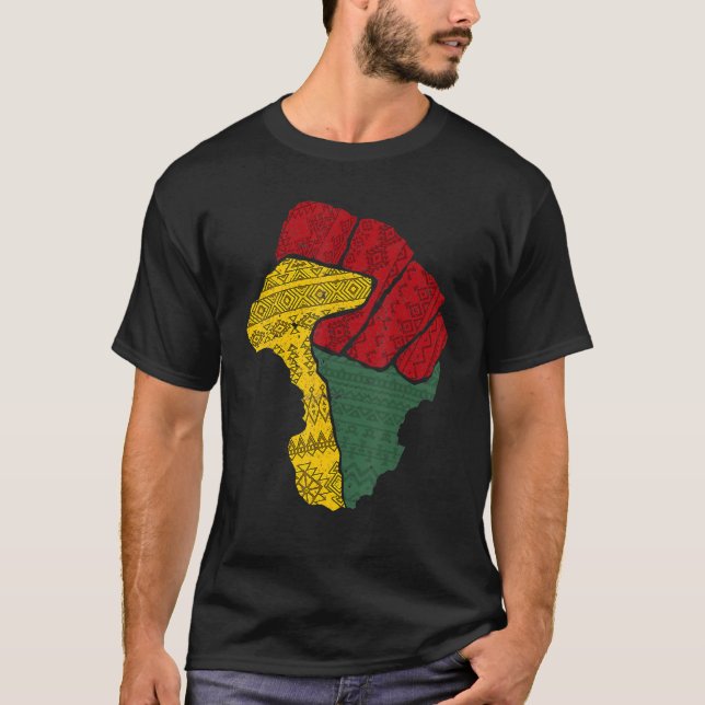 Camiseta Black Fist Shirt African American Pride Black Hist (Anverso)