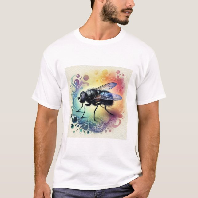 Camiseta Black Fly in Nature 260824AREF123 - Watercolor (Anverso)