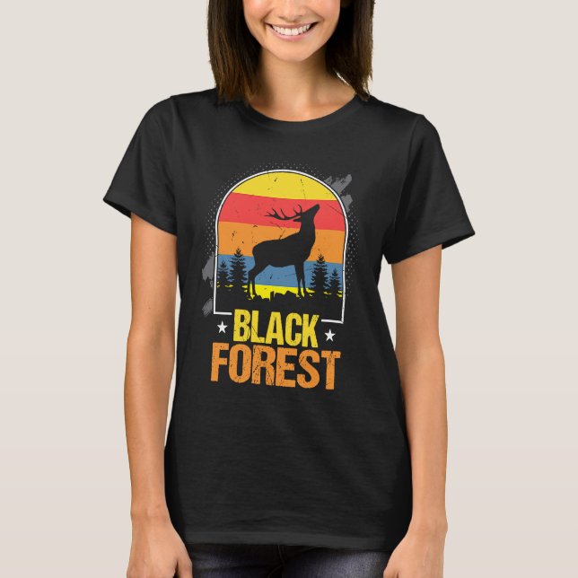 Camiseta Black Forest Deer Antlers Black Forest Homeland So (Anverso)