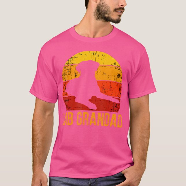Camiseta Black Fox Red Chocolate Lab Grandad Labrador Retri (Anverso)
