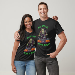 Camiseta 🖤 Black Frankenstein Halloween Tee 💀 ⚡