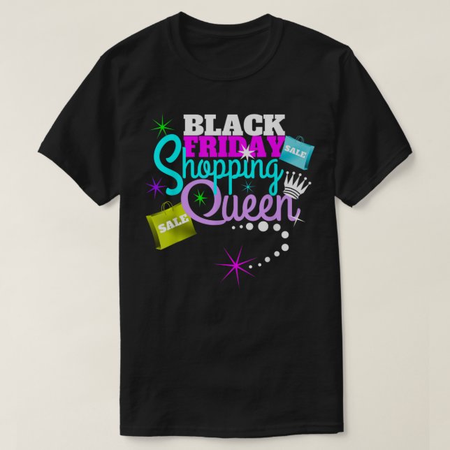 Camiseta Black Friday Christmas Shopping Queen Gift (Diseño del anverso)