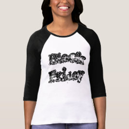 Camiseta Black Friday Ladies 3/4 Sleeve Raglan Blanco/Negro