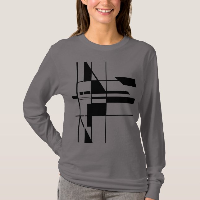 Camiseta Black Geometric Gameboard MCM Look Resumen Art (Anverso)