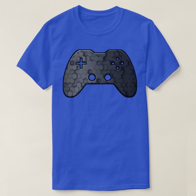 Camiseta Black Geometric Gaming Gamer Resumen Cont Gamepad (Diseño del anverso)