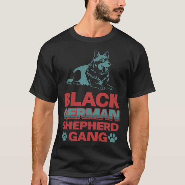 Camiseta Black German Shepherd Gang (Anverso)