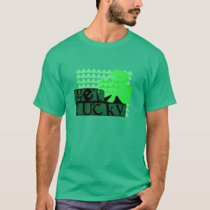 Camiseta Black Get Lucky Clover St Patrick Green Men Tee