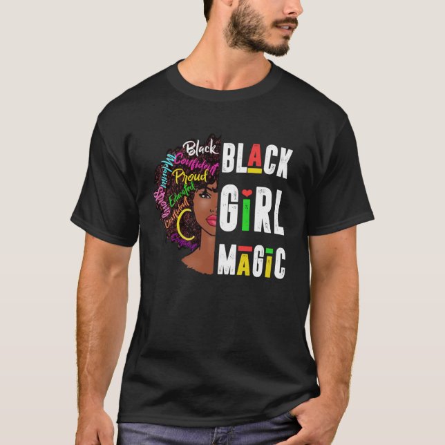 Camiseta Black Girl Magic Black History Month Panthers (Anverso)