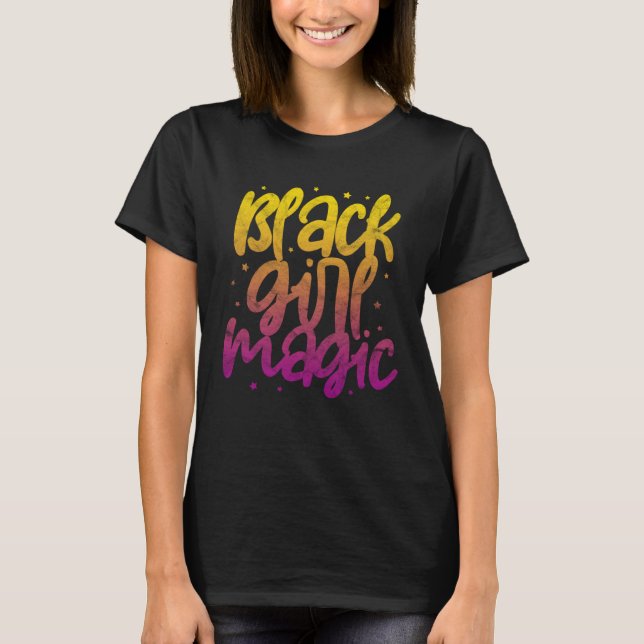 Camiseta Black Girl Magic Black Pride Afro Melanin African  (Anverso)