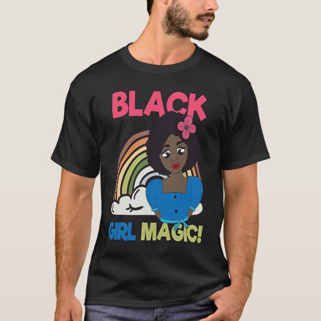 Camiseta Black Girl Magic Melanin Pride African Afro Queen  (Anverso)