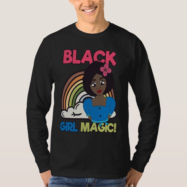 Camiseta Black Girl Magic Melanin Pride African Afro Queen  (Anverso)
