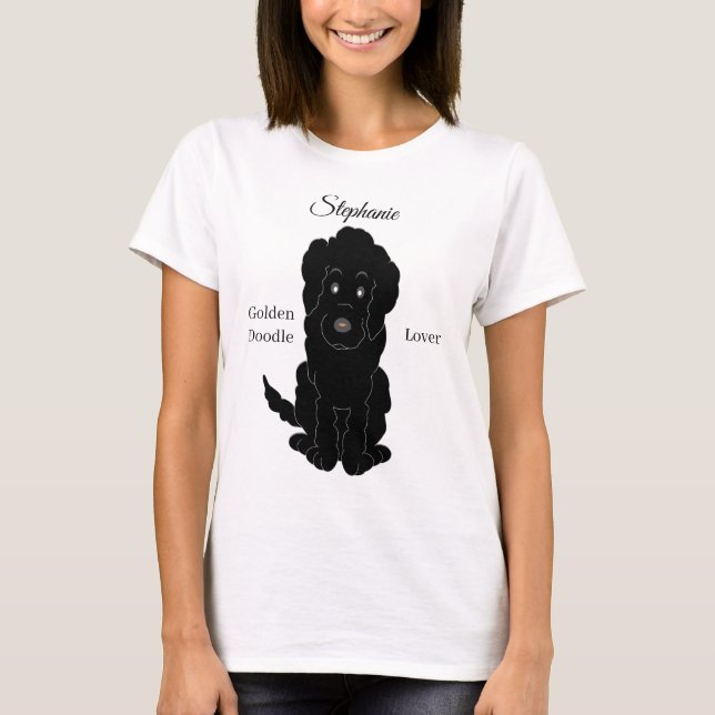 Camiseta Black Goldendoodle Dog Design (Anverso)