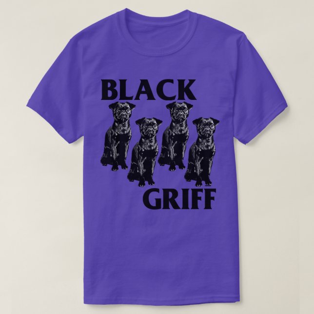Camiseta Black Griff Black Flag Brussels Griffon Design (Diseño del anverso)