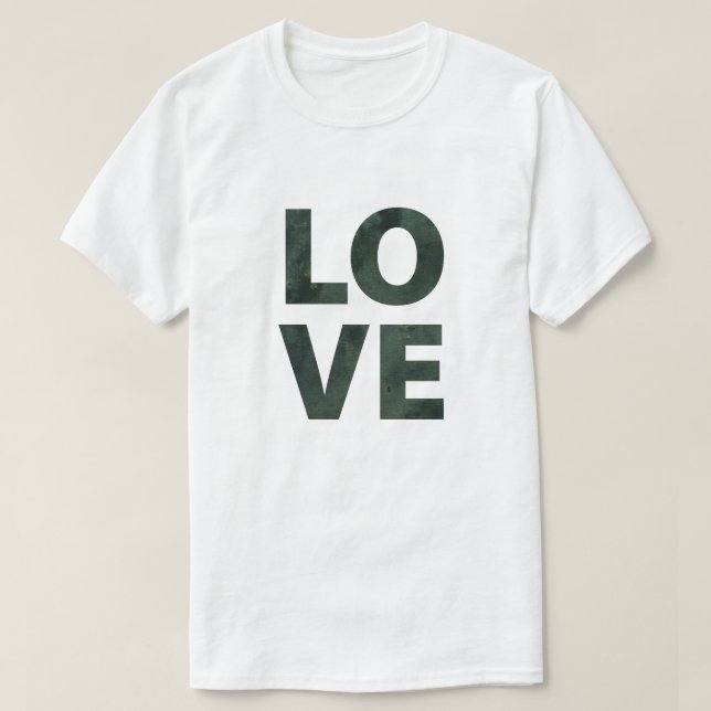 Camiseta Black Grunge Love Valentine (Diseño del anverso)
