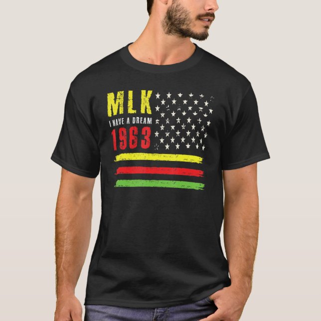 Camiseta Black Have A Dream MLK 1963 Martin Luther Jr MLK D (Anverso)