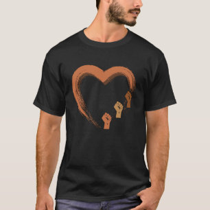 Camiseta Black Heart Black History Month African American P