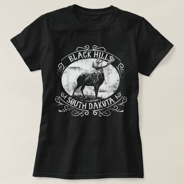 Camiseta Black Hills Dakota del Sur  (Diseño del anverso)