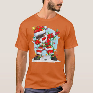 Camiseta Black Hip Hop Afroamericano Dabbing Santa Xmas Tre