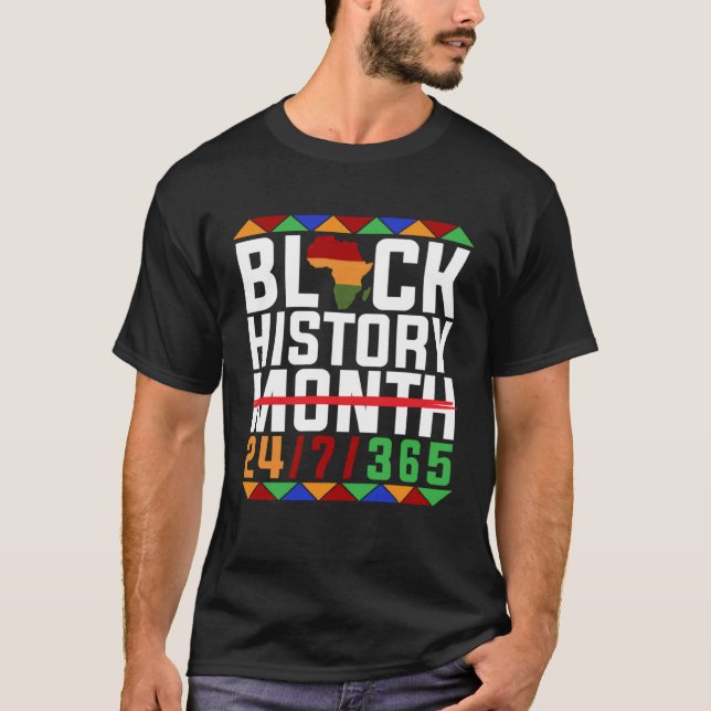 Camiseta Black History 247365 Proud African Amercian Men Wo (Anverso)