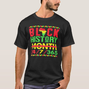 Camiseta Black History 24_7_365 Men Women Kids Black Histor