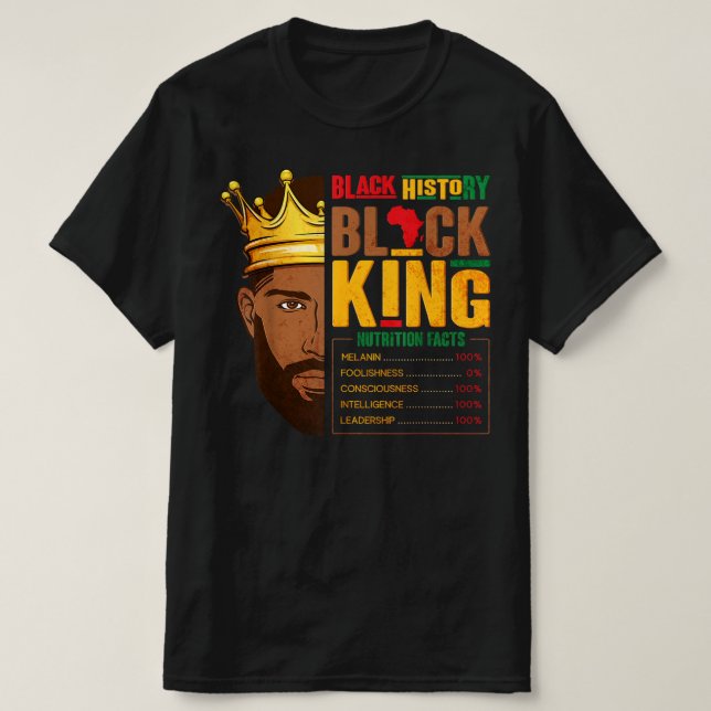 Camiseta Black History Black King (Diseño del anverso)