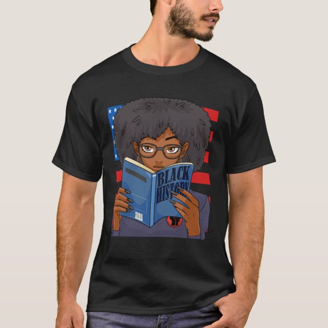 Camiseta Black History Book Panther Party Patriotic Afro 19 (Anverso)