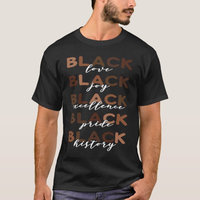 Camiseta Black History Excellence Pride African Roots BHM B (Anverso)