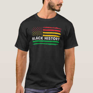 Camiseta Black History In USA Flag Month African American A