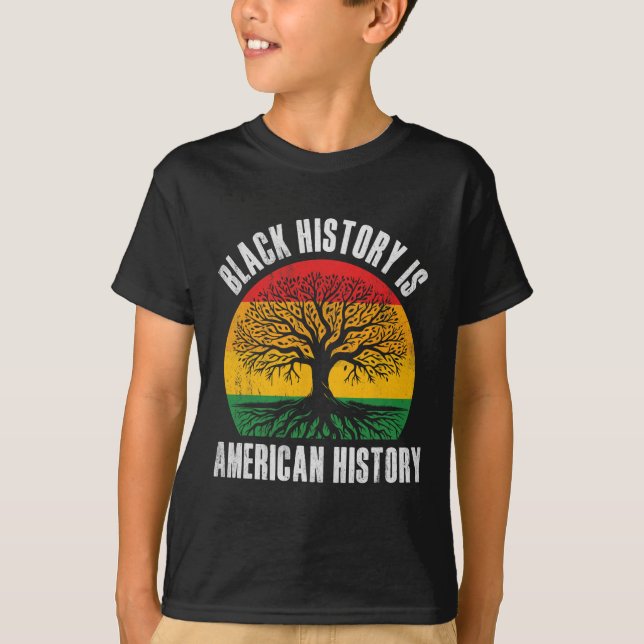 Camiseta Black History Is American History Bhm African Root (Anverso)