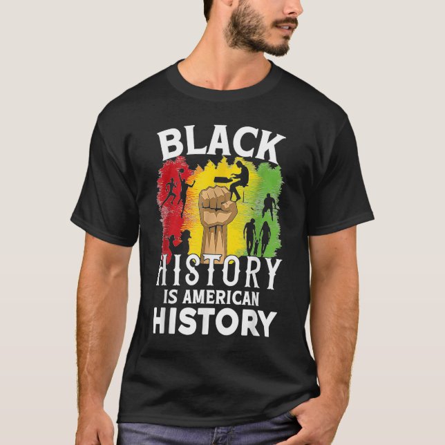 Camiseta Black History Is American History Patriotic Africa (Anverso)