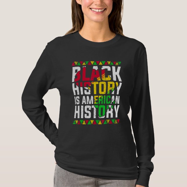 Camiseta Black History Is American History Patriotic Africa (Anverso)
