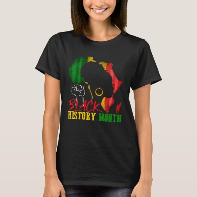 Camiseta Black History Is American History Patriotic Africa (Anverso)