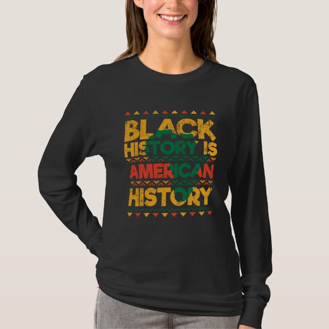 Camiseta Black History Is American History Patriotic Africa (Anverso)