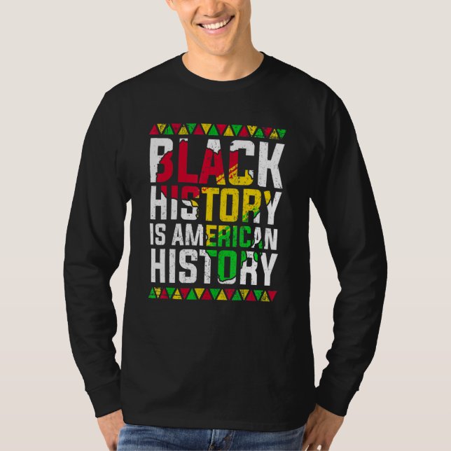 Camiseta Black History Is American History Patriotic Africa (Anverso)