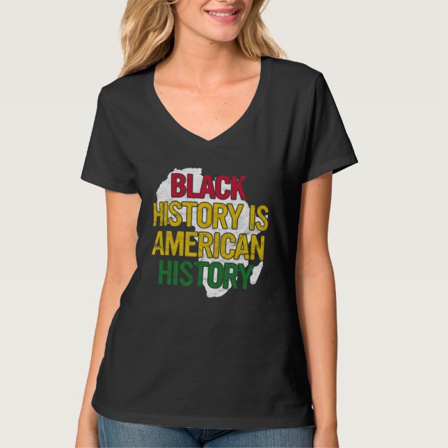 Camiseta Black History Is American History  Pride African M (Anverso)