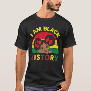 Camiseta Black History Kids Toddler Girls I Am Black Histor