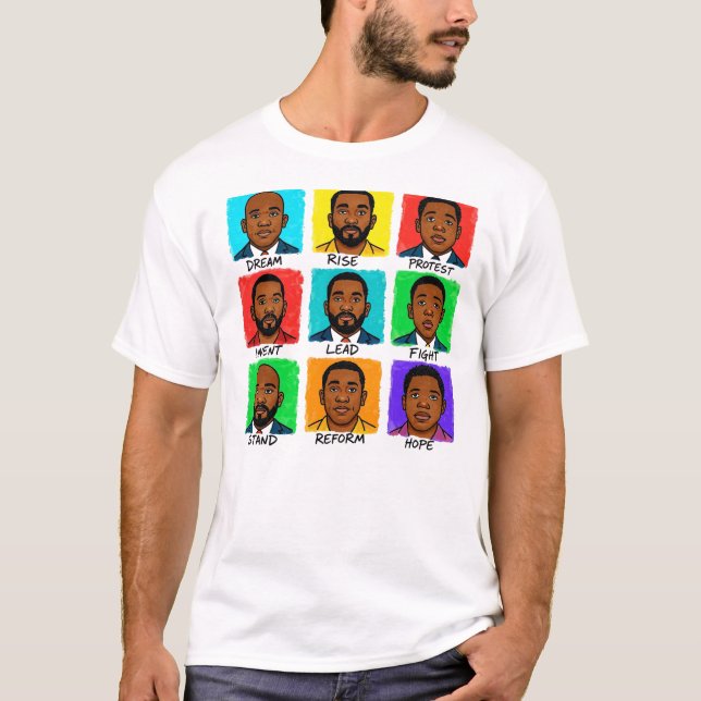Camiseta Black History Lessons Inspirational Art (Anverso)