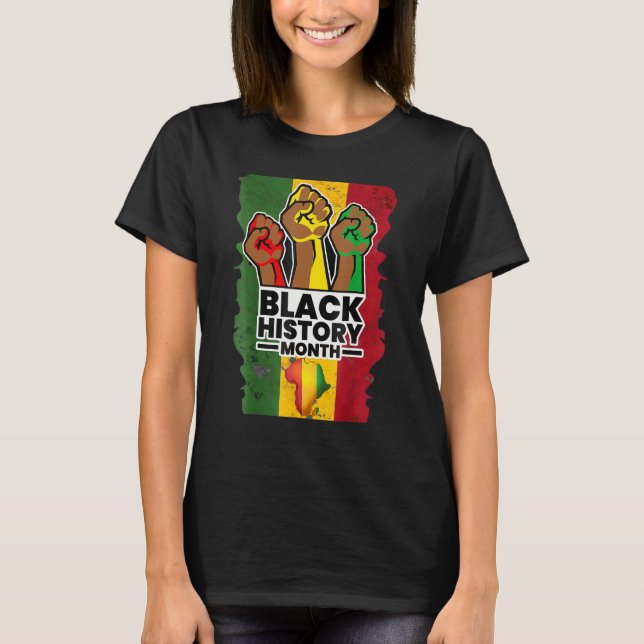 Camiseta Black History Month 2023 Hand Strong African Ameri (Anverso)