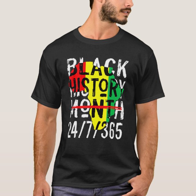 Camiseta Black History Month 247365 Africa Map Melanin 2022 (Anverso)