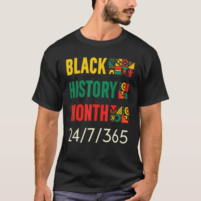 Camiseta Black History Month 247365 Africa Map Melanin 2023 (Anverso)