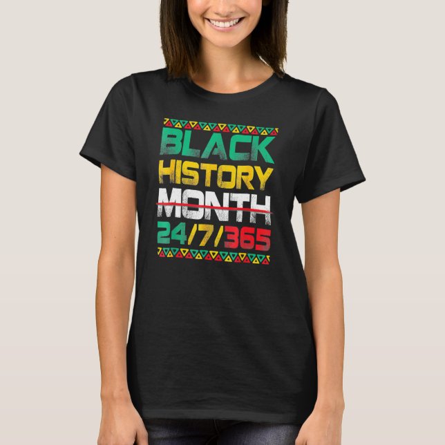 Camiseta Black History Month 247365 Africa Map Melanin 2023 (Anverso)