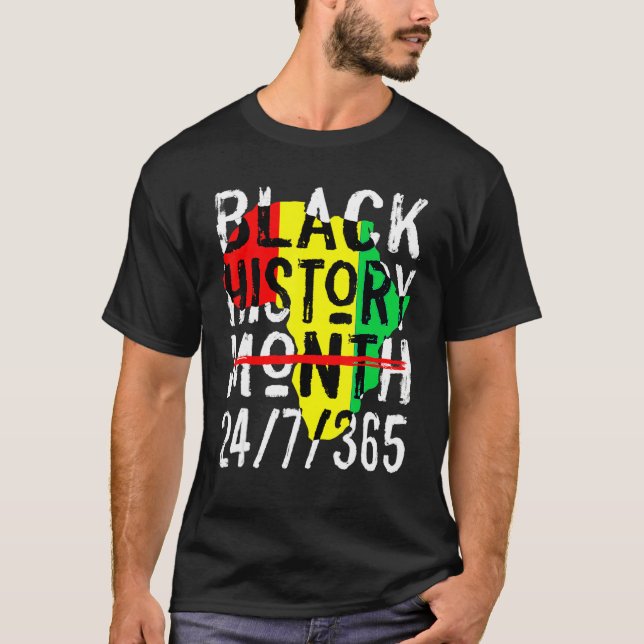 Camiseta Black History Month 247365 Africa Map Melanin 2023 (Anverso)