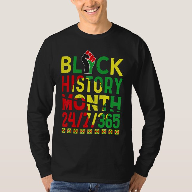 Camiseta Black History Month 247365 Africa Map Melanin 2023 (Anverso)