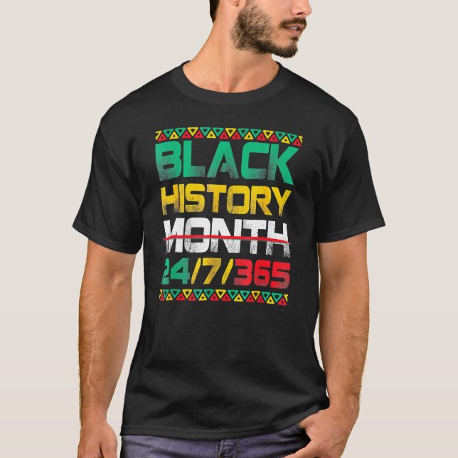 Camiseta Black History Month 247365 Africa Map Melanin 2023 (Anverso)