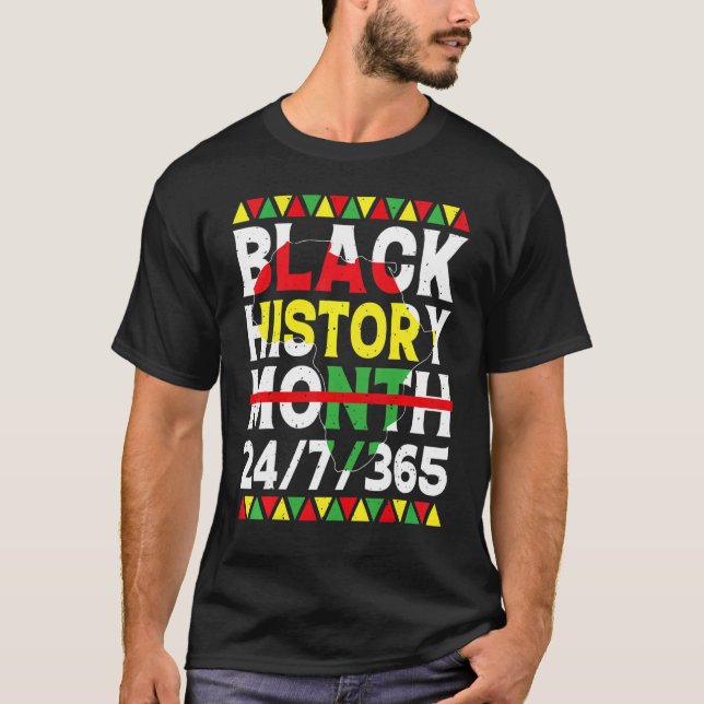 Camiseta Black History Month 247365 Africa Map Melanin 2023 (Anverso)