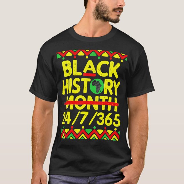 Camiseta Black History Month 247365 Africa Map Melanin 2023 (Anverso)